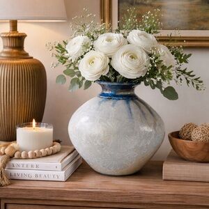 Signed Crystalline Glaze Vase – Studio Pottery